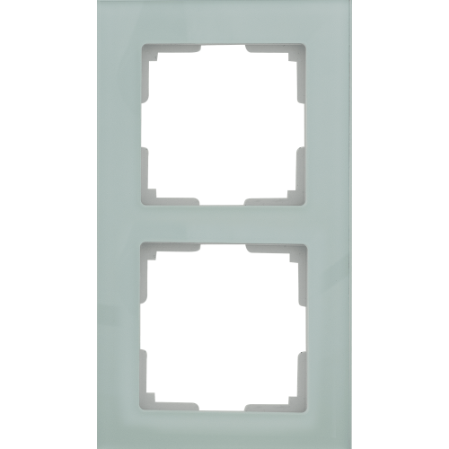 Рамка для розеток и выключателей Favorit 2 поста цвет прозрачный