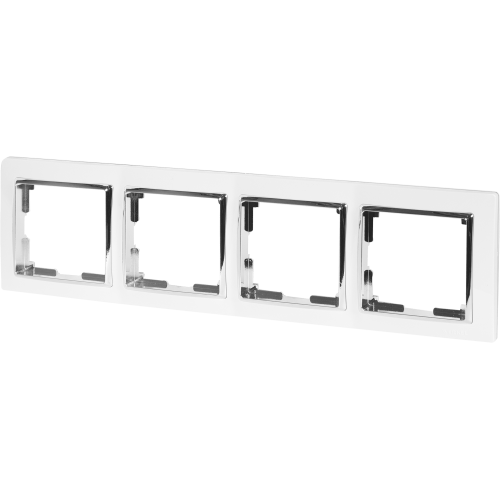 Рамка Werkel Snabb, 4 поста, цвет белый
