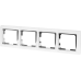 Рамка Werkel Snabb, 4 поста, цвет белый