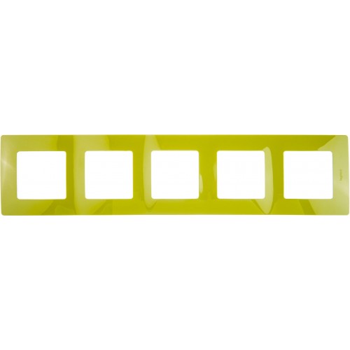 Рамка Legrand Etika, 5 постов, цвет зеленый папоротник