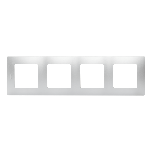 Рамка Legrand Etika, 4 поста, цвет алюминий