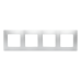 Рамка Legrand Etika, 4 поста, цвет алюминий
