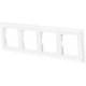 Рамка для розеток и выключателей Antik 4 поста цвет жемчужный