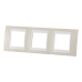 Рамка Schneider Electric Unica, 3 поста, цвет песчаный/белый