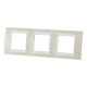 Рамка Schneider Electric Unica, 3 поста, цвет песчаный/белый