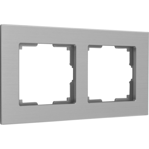 Рамка Werkel Aluminium, 2 поста, цвет металл