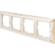 Рамка Werkel Antik, 4 поста, цвет белое золото