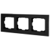 Рамка Werkel Aluminium, 3 поста, цвет чёрный алюминий
