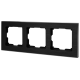 Рамка Werkel Aluminium, 3 поста, цвет чёрный алюминий