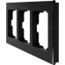 Рамка Werkel Aluminium, 3 поста, цвет чёрный алюминий