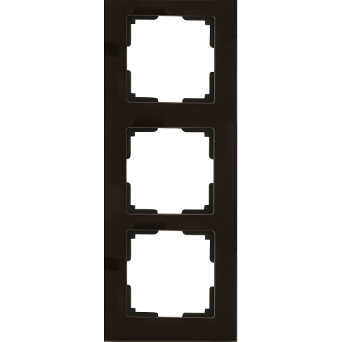 Рамка Werkel Favorit, 3 поста, цвет коричневый