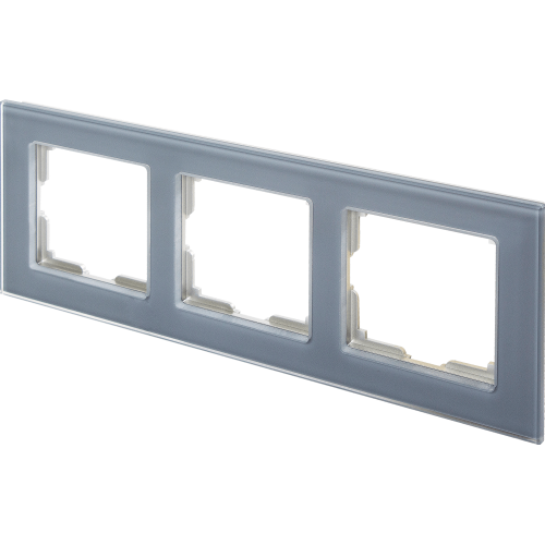 Рамка Werkel Favorit, 3 поста, цвет серое стекло