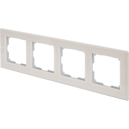 Рамка Werkel Favorit, 4 поста, цвет дымчатое стекло