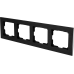 Рамка Werkel Aluminium, 4 поста, цвет чёрный алюминий