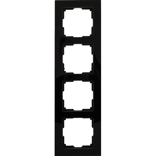 Рамка Werkel Favorit, 4 поста, цвет чёрный