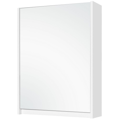 Шкаф зеркальный «Квадро» 60 см цвет белый