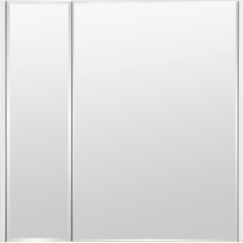 Шкаф зеркальный «Экко», 80 см, цвет белый глянец