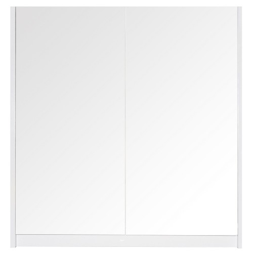 Шкаф зеркальный «Квадро» 75 см цвет белый