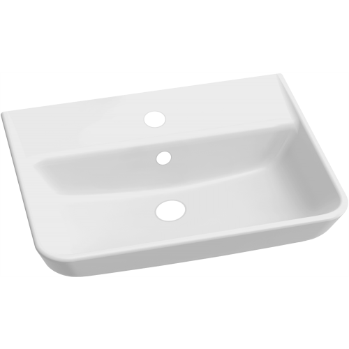 Раковина Struktura, 65x48 см, фарфор, цвет белый