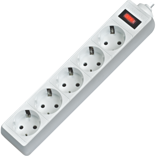 Сетевой фильтр Defender ES 5.0m, 5 розеток, белый