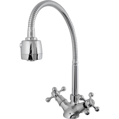 Смеситель для кухни Клевер Leto с гибким изливом, цвет хром