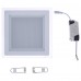 Светильник встраиваемый светодиодный квадратный Gauss 12 Вт, стекло, свет нейтральный