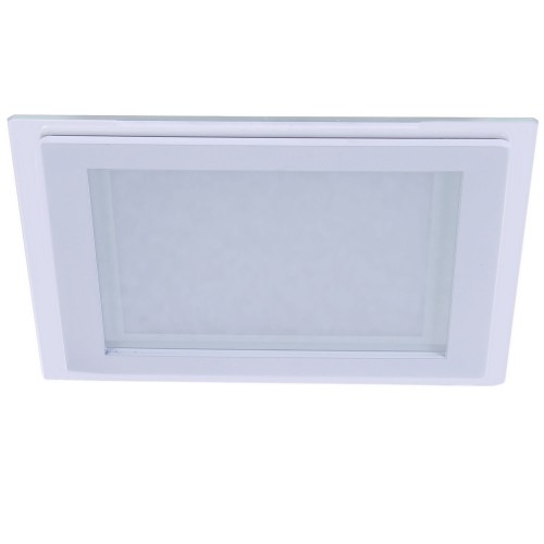 Светильник встраиваемый светодиодный квадратный Gauss 12 Вт, стекло, свет нейтральный