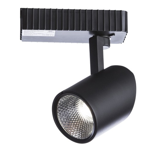 Трековый светильник светодиодный 7 Вт, 3 м², цвет черный