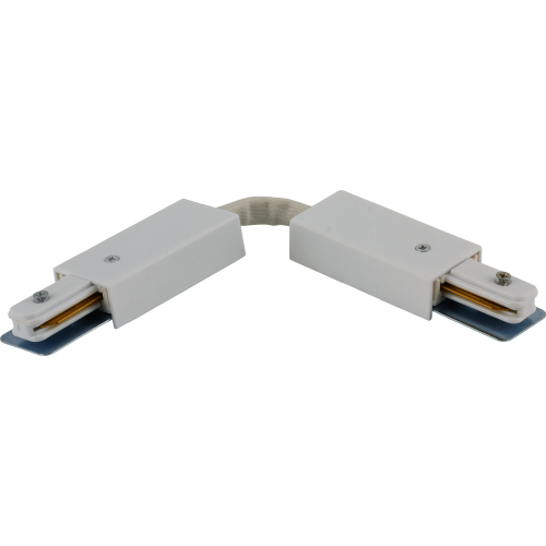 Коннектор для соединения трековых шинопроводов гибкий, цвет белый