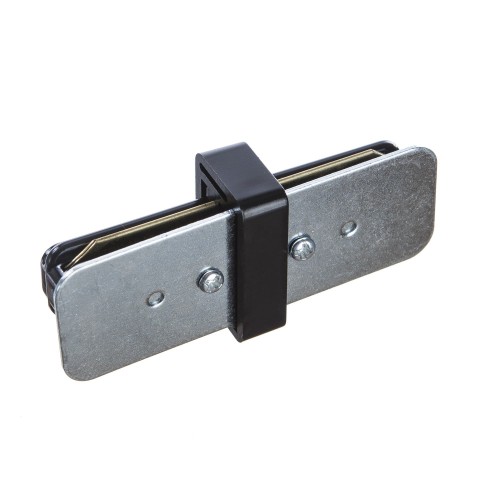 Коннектор для соединения трековых шинопроводов прямой жесткий, цвет черный