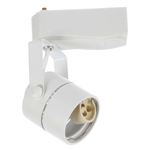 Трековый светильник со сменной лампой GU10 50 Вт 2 м² форма цилиндр цвет белый