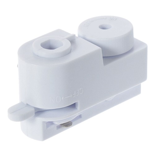 Адаптер для подключения любого светильника к трековой системе, цвет белый