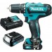 Дрель-шуруповерт MAKITA DF333DWYE,  с двумя аккумуляторами
