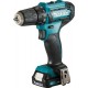 Дрель-шуруповерт MAKITA DF333DWYE,  с двумя аккумуляторами
