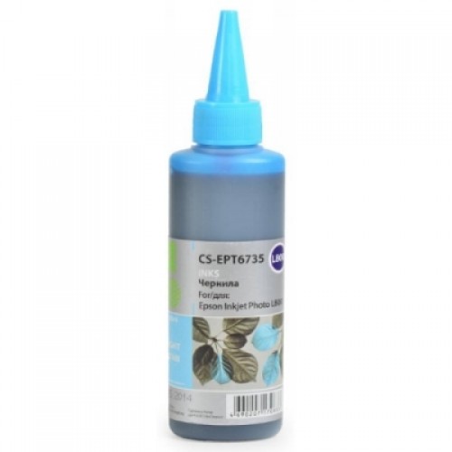 Чернила Epson L800, T6735, светло-голубой (CACTUS) CS-EPT6735, 0,1л