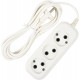 Удлинитель без заземления для маломощной техники 3 розетки 3 м цвет белый