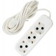Удлинитель с заземлением для маломощной техники 3 розетки 3 м цвет белый