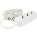 Удлинитель с заземлением для маломощной техники 3 розетки 5 м цвет белый