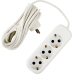 Удлинитель с заземлением для маломощной техники 3 розетки 5 м цвет белый