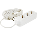 Удлинитель с заземлением для маломощной техники 3 розетки 5 м цвет белый