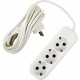 Удлинитель с заземлением для маломощной техники 3 розетки 5 м цвет белый