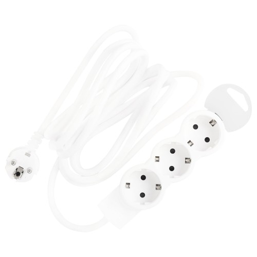 Удлинитель с заземлением для бытовой техники Legrand 3 розетки 3 м цвет серый