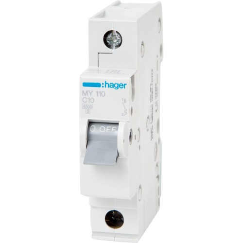 Выключатель автоматический Hager 1 полюс 10 A