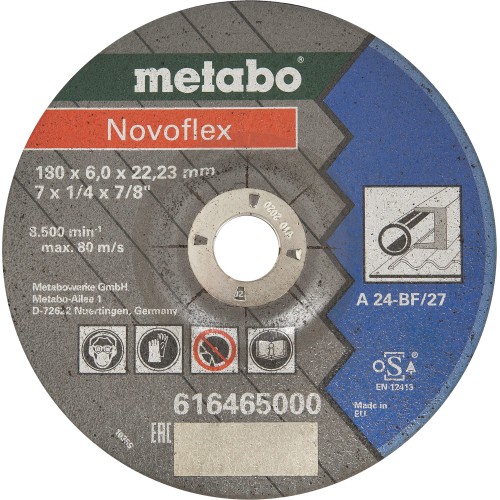 Диск зачистной по нержавеющей стали Metabo, 180х6х22 мм