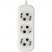 Удлинитель с заземлением для бытовой техники 3 розетки 10 м цвет белый