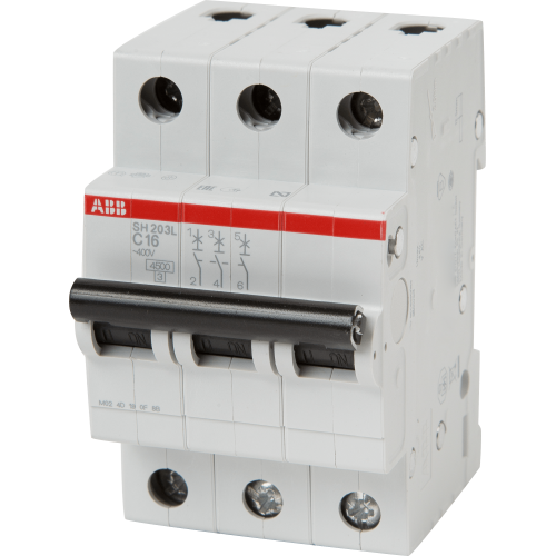 Выключатель автоматический ABB 3 полюса 16 А