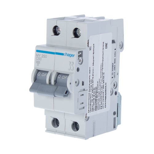 Выключатель автоматический Hager 2 полюса 50 A