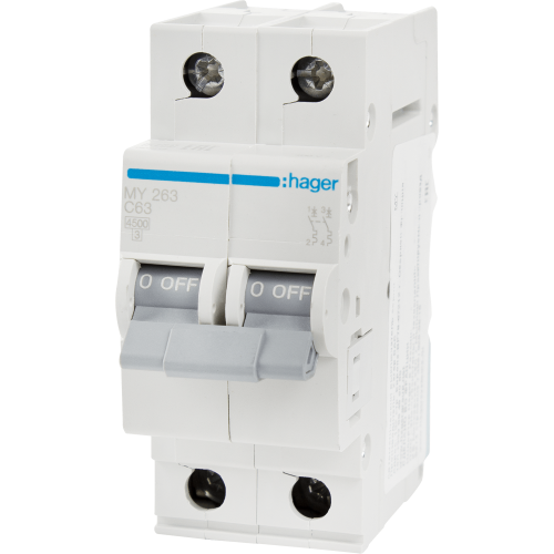 Выключатель автоматический Hager 2 полюса 63 A