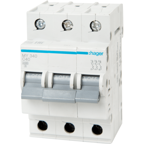 Выключатель автоматический Hager 3 полюса 40 A