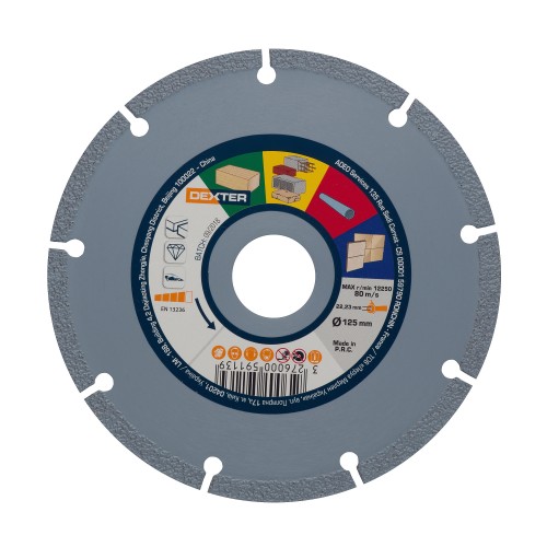 Диск алмазный универсальный Dexter, 125x22.2 мм